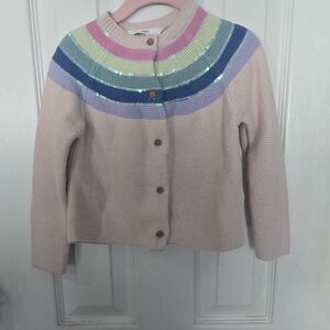 Pastel Rainbow Sequin Kids Cardigan